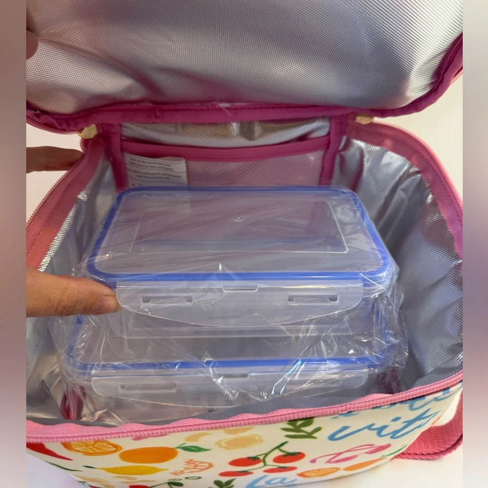 Clementine Colorful Insulated Lunch Bag Set